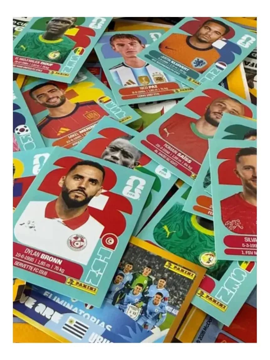 Kit 200 Figurinhas Copa Mundo 2026 Avulsa SEM Repetição Panini Figurinhas Sortidas Copa Do Mundo — imagem 3