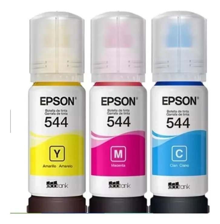 Pack 3 tintas Epson T544 cian amarela magenta 65ml — imagem 2
