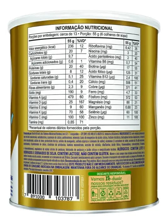 Suplemento em pó Nutren Senior 50+ Carboidratos Sem sabor x 740g — imagem 2
