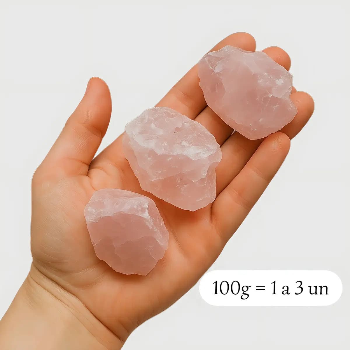 Quartzo Rosa Bruto Natural 100g Pedra Semipreciosa Brasil 7-10cm — imagem 3