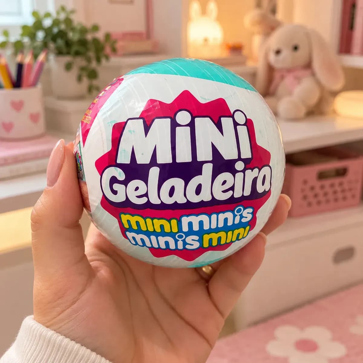 Kit 3 Bolas Surpresa Cápsula Mini Brands Hc-3006 Azul Colecionável Miniatura Realista Brinquedo Infantil — imagem 3