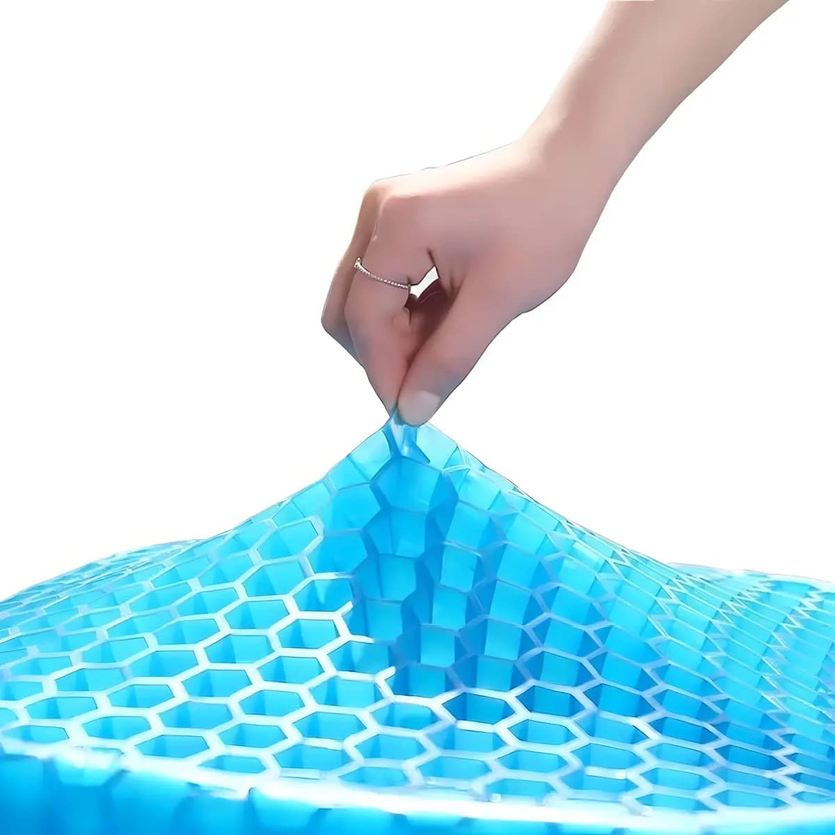 Assento De Gel Almofada Silicone Escaras Ortopédico Egg Sit Cor Azul Supermedy — imagem 2