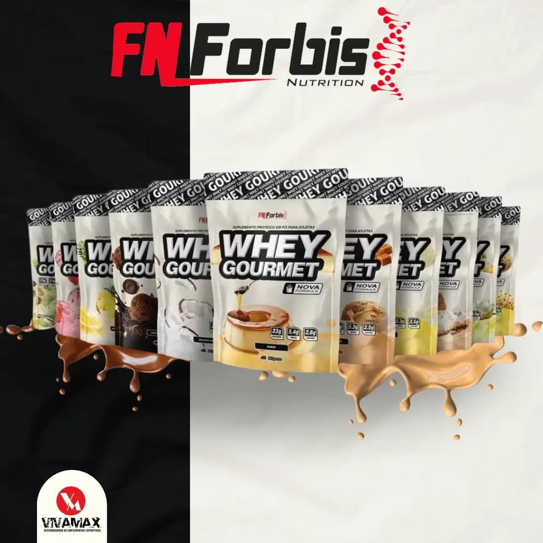 Whey Protein Gourmet Refil 907g Fn Forbis Sabor Pistache — imagem 3