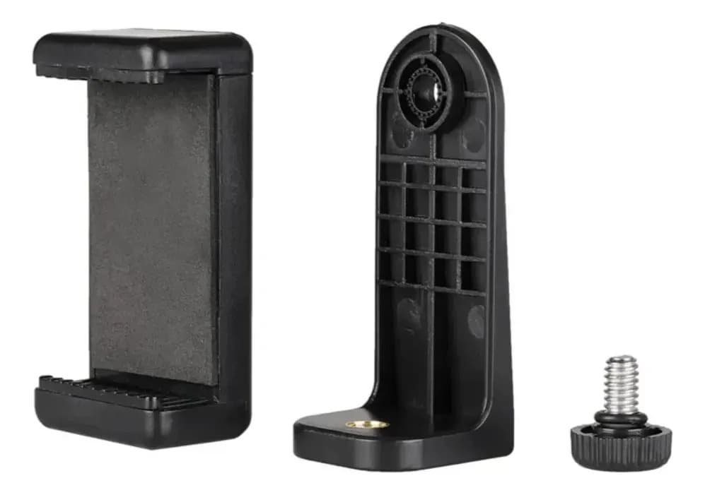 Suporte Celular Clip Rotativo 360 p/ Tripé Rosca 1/4 Shoot — imagem 5
