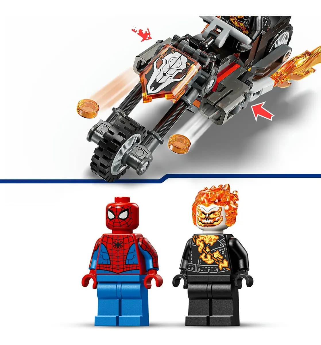 LEGO Marvel Homem Aranha Vs. Motoqueiro Fantasma com Motocicleta 76335 — imagem 5