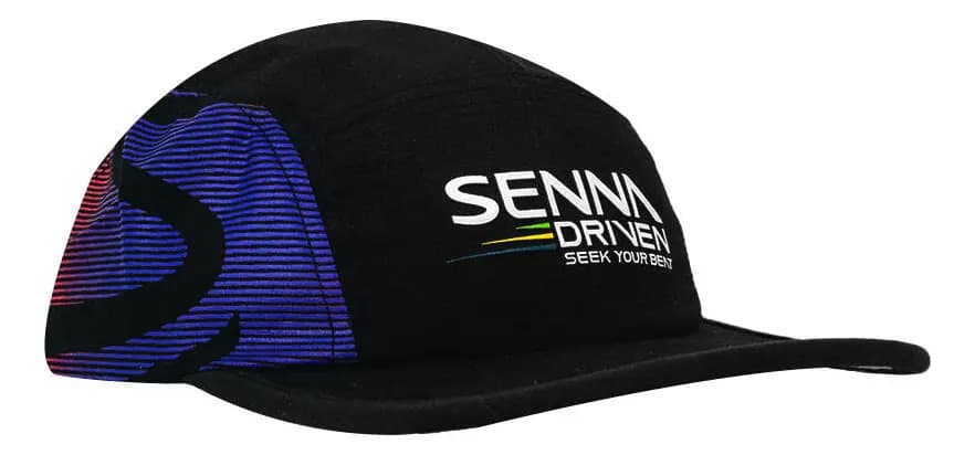 Boné Ayrton Senna "Seek Your Beat" para Homens e Mulheres, Preto em Algodão — imagem 3