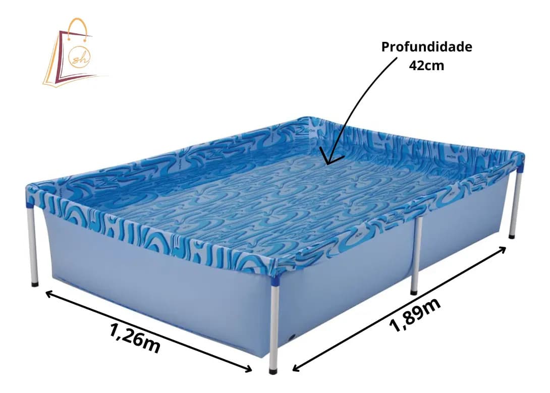 Piscina Estrutural Portátil MOR 1000 Litros Montagem Rápida Infantil e Adulto Resistência Garantida — imagem 2