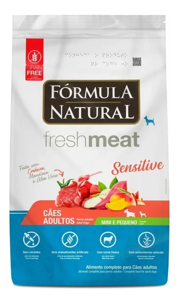 Ração P/caes Adultos Fresh Meat Sensitive Min E Peq 1kg — imagem 3
