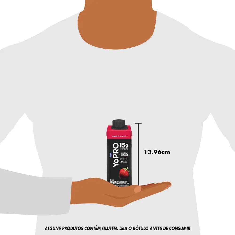 YoPRO Bebida Láctea UHT Morango 15g de proteínas 250ml — imagem 3