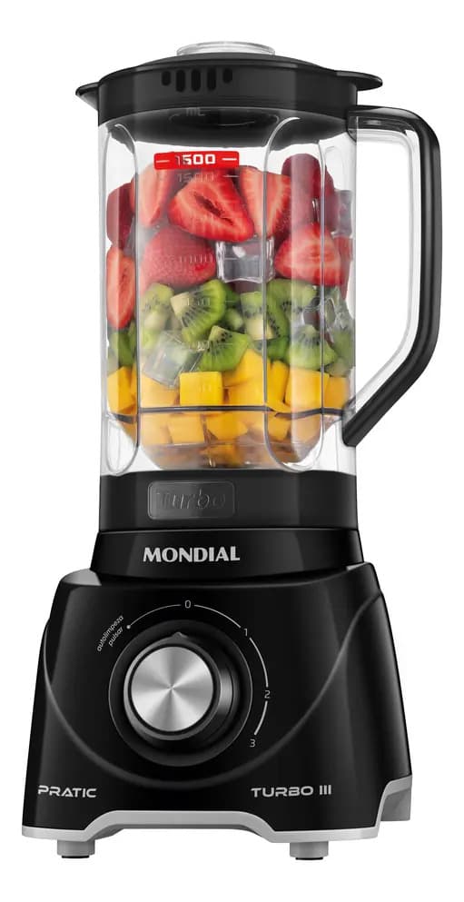 Liquidificador Pratic Turbo III, Mondial, 550W - L-93-BG