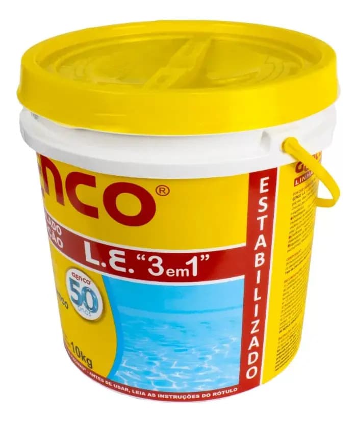 Cloro para Piscina Genco Multipla Ação 3 em 1 Balde 10kg — imagem 4