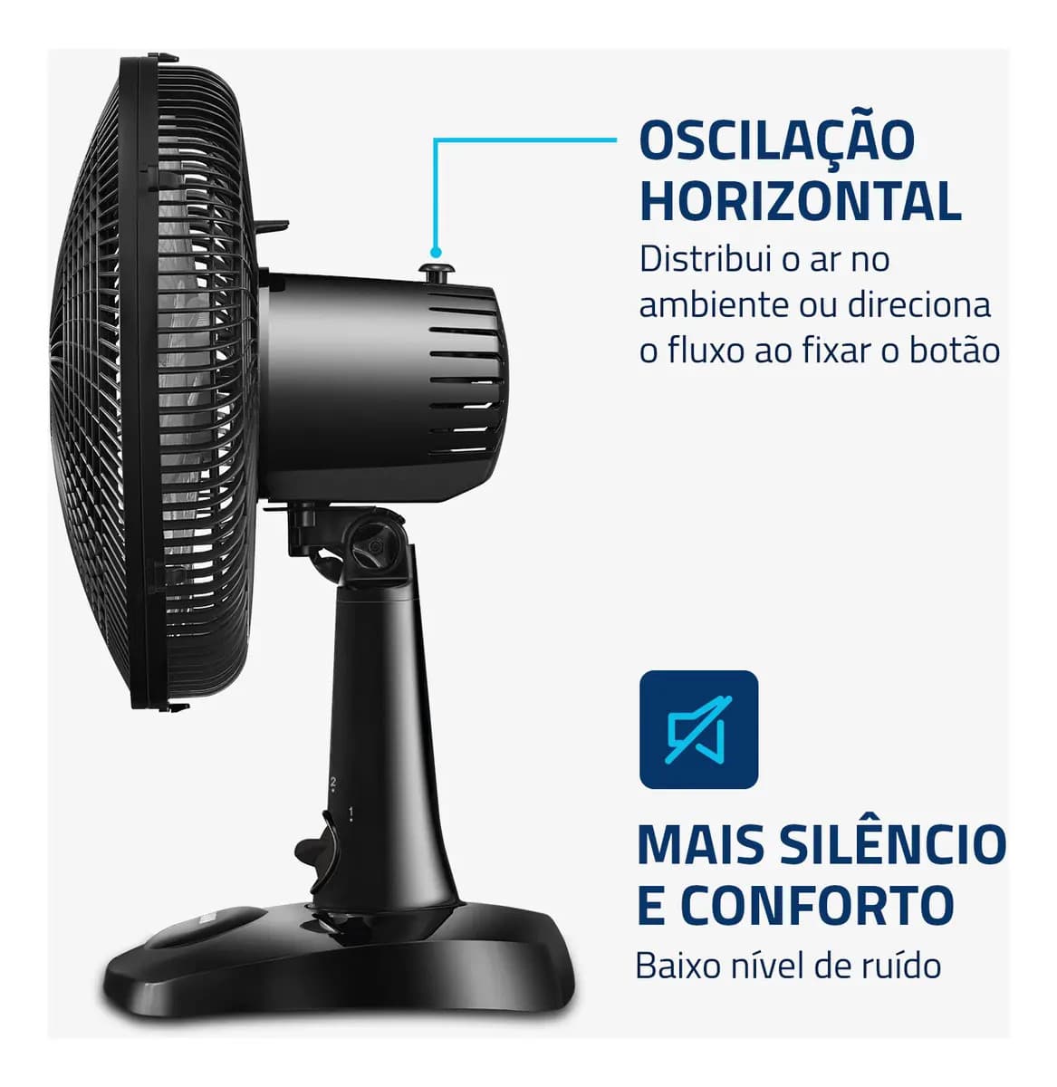 Ventilador de Mesa 30cm Super Power Mondial 60W VSP-30-B — imagem 4