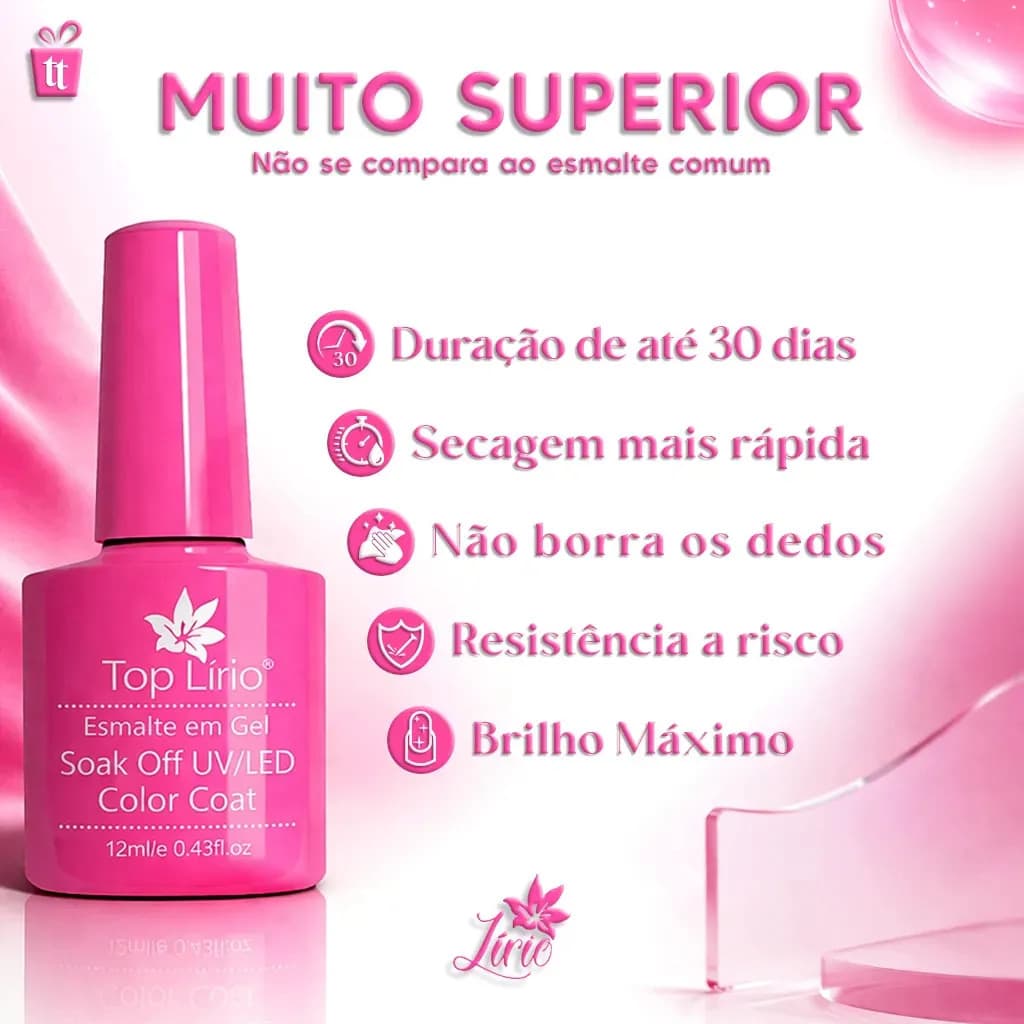 Kit 10 Esmaltes Unha Gel Polygel Manicure Pedicure — imagem 2