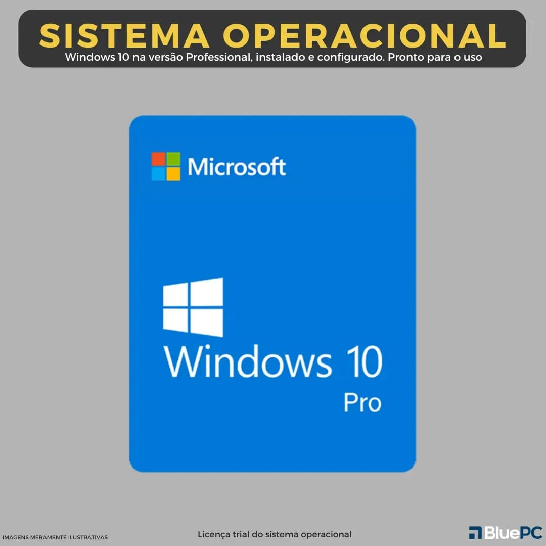Computador Completo Intel Core i5 4570 (4ª Geração), 16GB RAM, SSD 256GB, Monitor 20" 75Hz HDMI, Windows 10 Pro, Preto, Bivolt - BluePC Office CDF-099OF — imagem 6