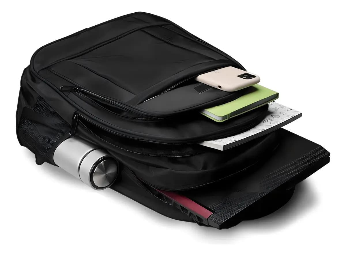 Mochila Masculina Motoboy Motoqueiro,camping Grande Espaçosa Cor Preto 2027 Desenho do tecido Poliéster — imagem 3