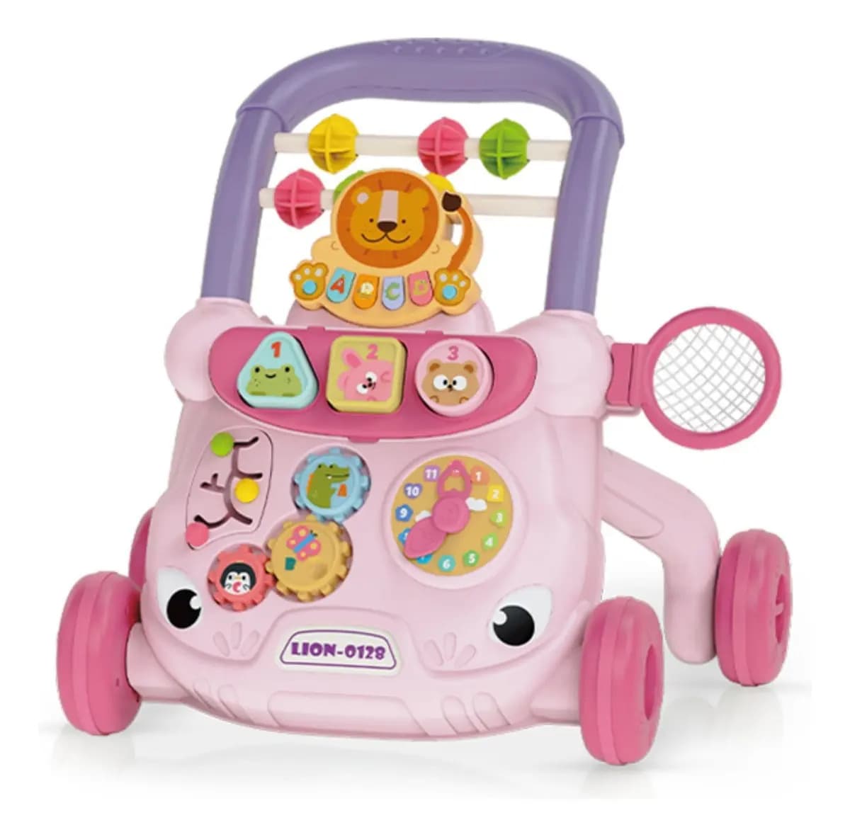 Andador Infantil Empurrador Atividade Musical Bebê Didático Cor Rosa — imagem 2