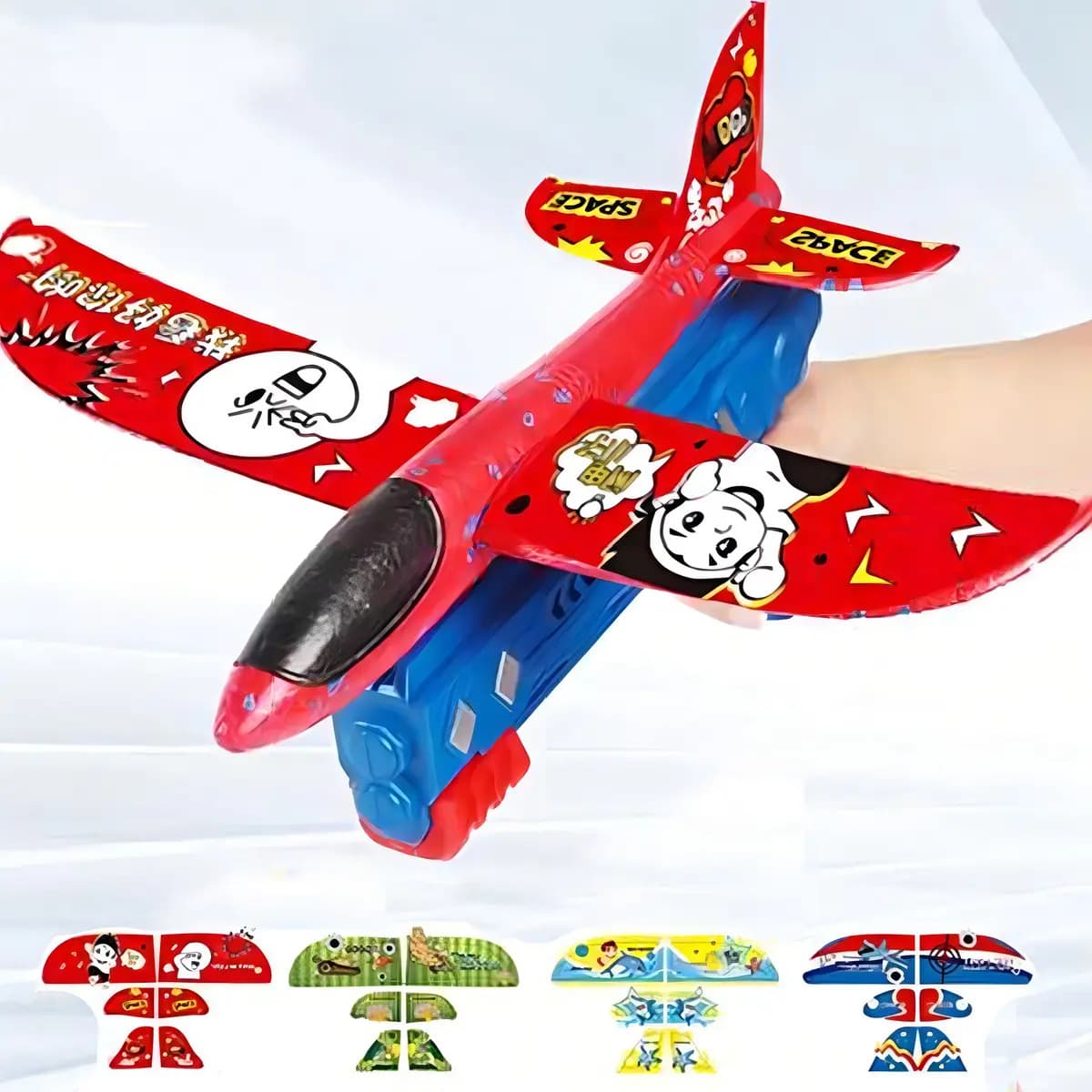 Avião Planador Aeromodelo Super Jato WUCHILD LED 32cm Com Lançador — imagem 3