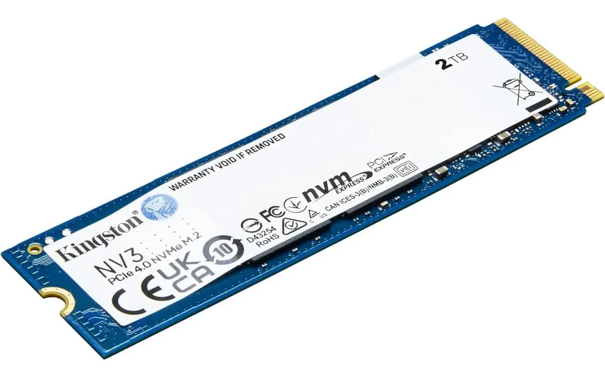 Ssd Servidor Kingston 2tb Nv3 Pcie 4.0 M.2 Nvme Snv3s/2000g Preto — imagem 4