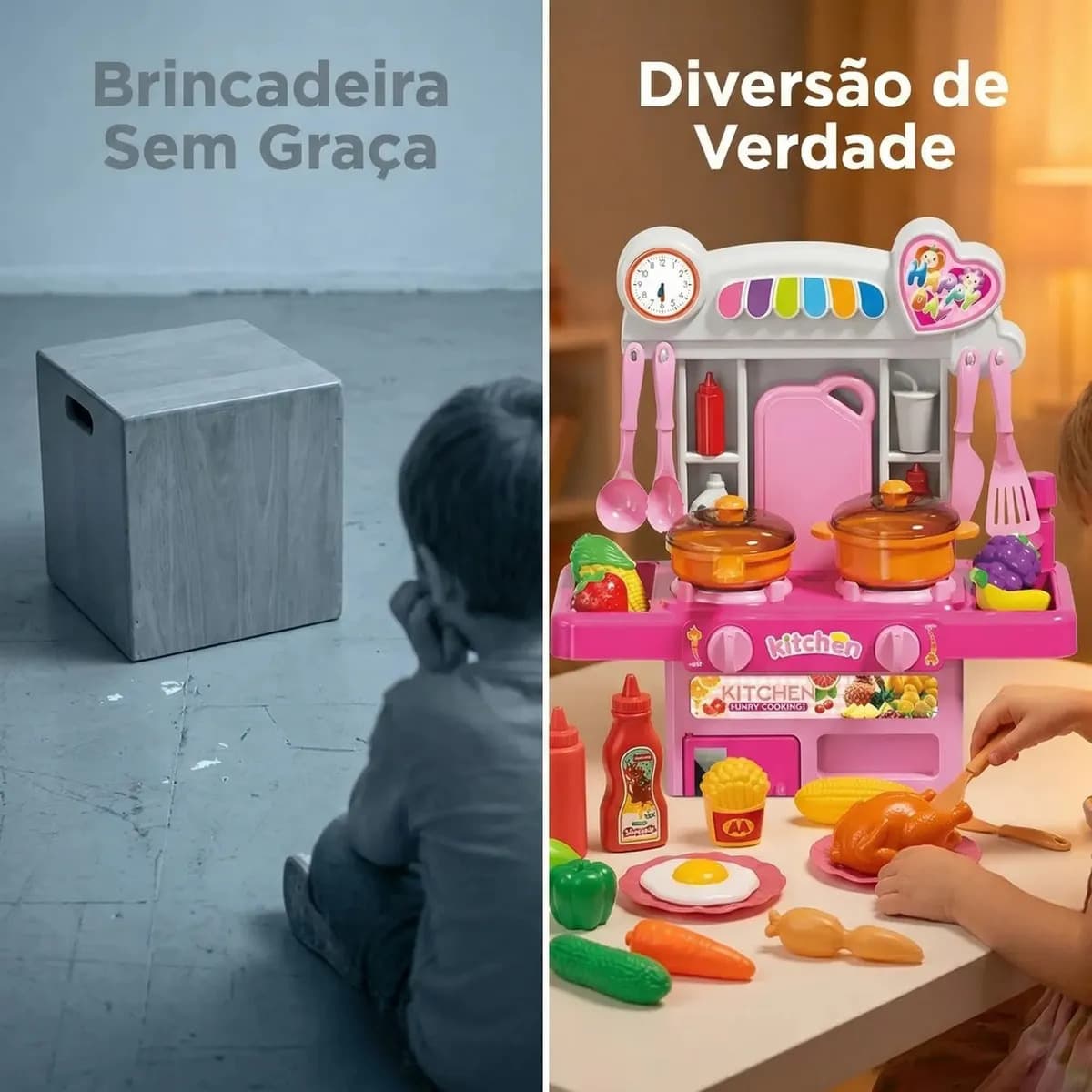 Cozinha Infantil Completa Com Luz E Som Acessórios Sai Água Rosa — imagem 2