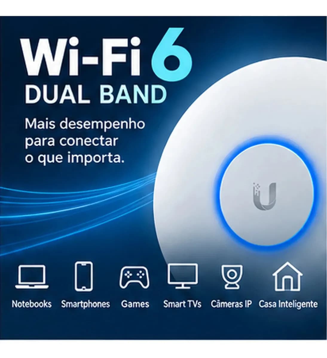 Wifi Access Point Ubiquiti U6+ Unifi + Fonte Poe — imagem 3