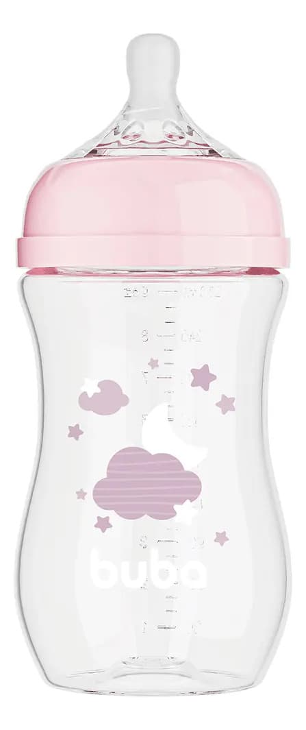 Mamadeira Easy Flow Nuvem 270ml Anticólica Buba Cor Rosa — imagem 5