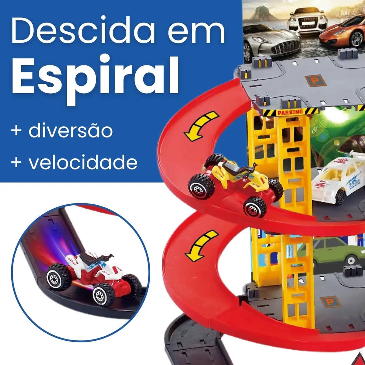 Pista De Carrinhos Brinquedo Infantil Corrida Lava Rápido Colorido — imagem 5