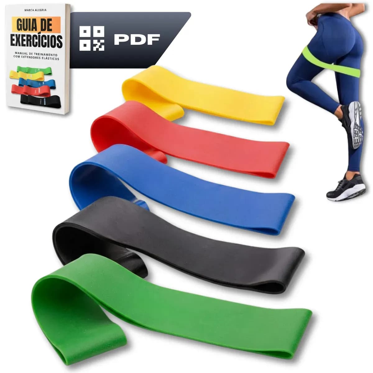 Kit 5 Faixa Elástica Super Mini Band Extensor Elástico Para Treino Resistência Funcional Academia Ginástica Yoga Esporte Banda Extra Forte De Treinamento Pilate