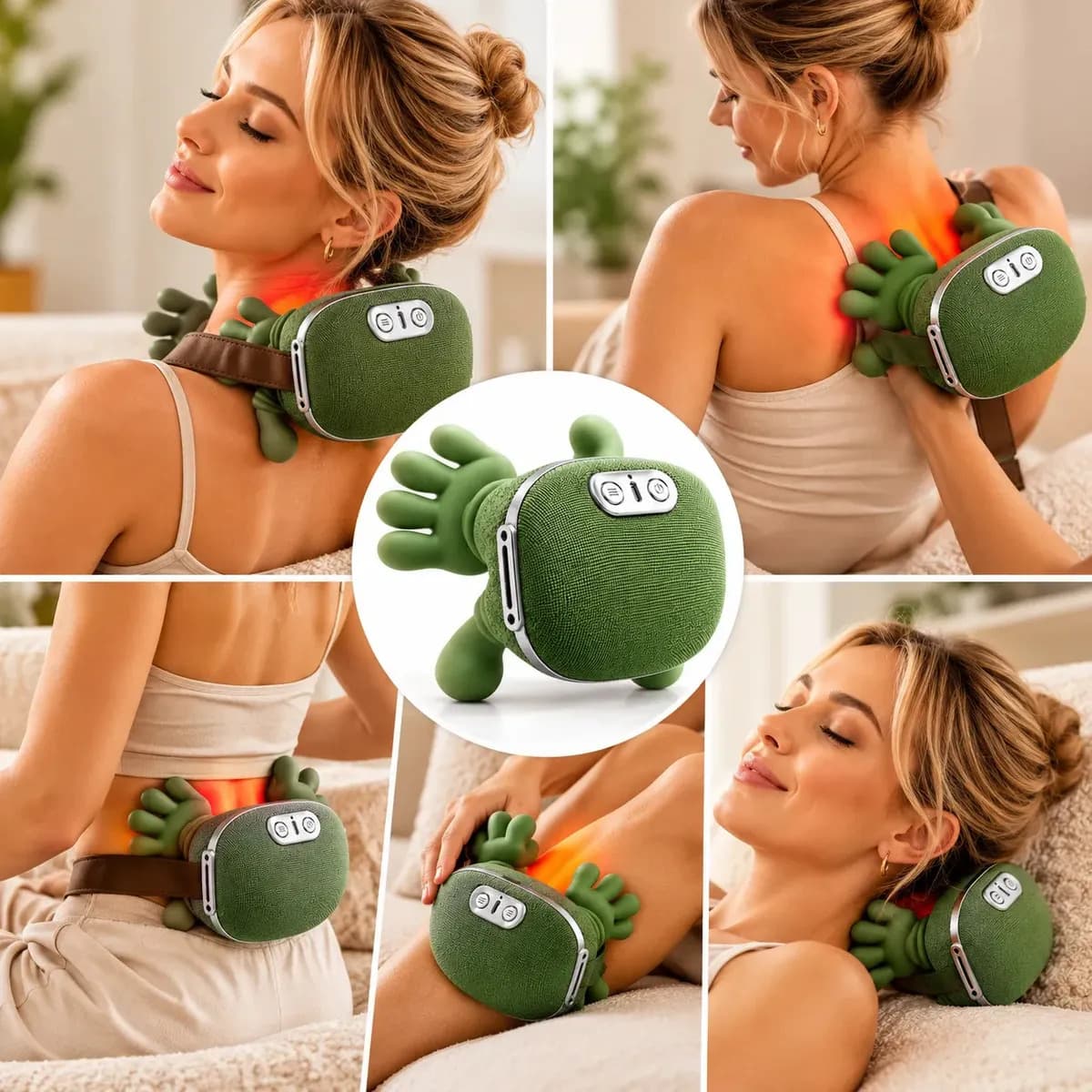 Massageador Elétrico VLX Maozinha Deep 3D Recarregável, para Pescoço e Ombros com Calor — imagem 5