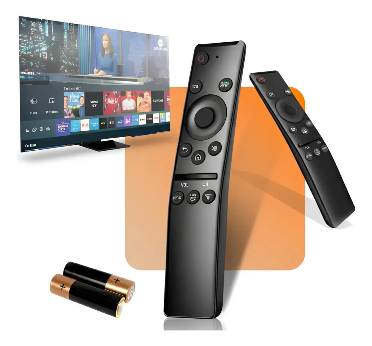 Controle Remoto Para Smart TV Samsung 4k Com Pilhas E Teclas Netflix Prime Video GloboPlay Preto — imagem 4