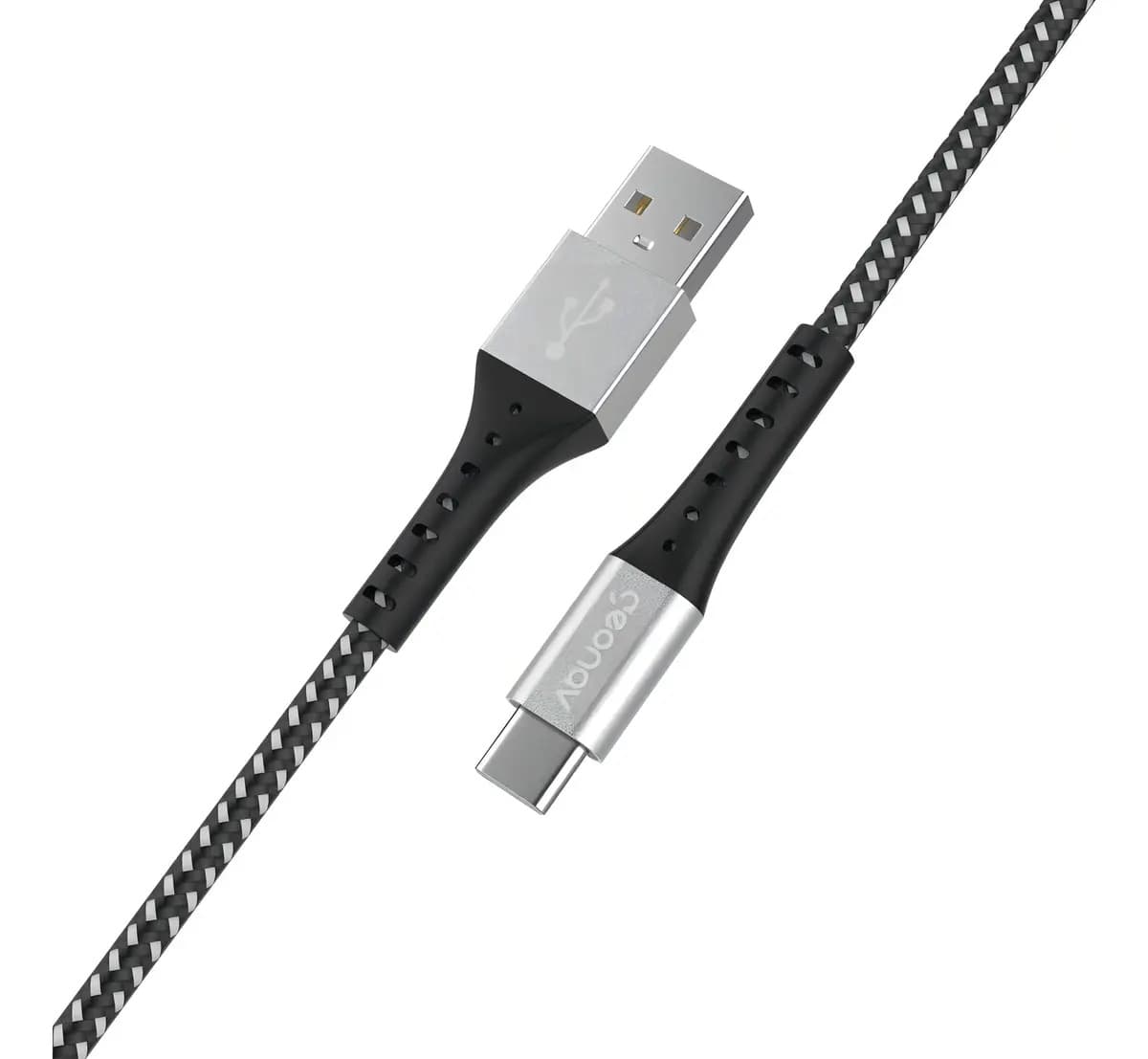 Cabo Usb-a Para Usb-c 1,2m Nylon Trançado Preto Geonav — imagem 5
