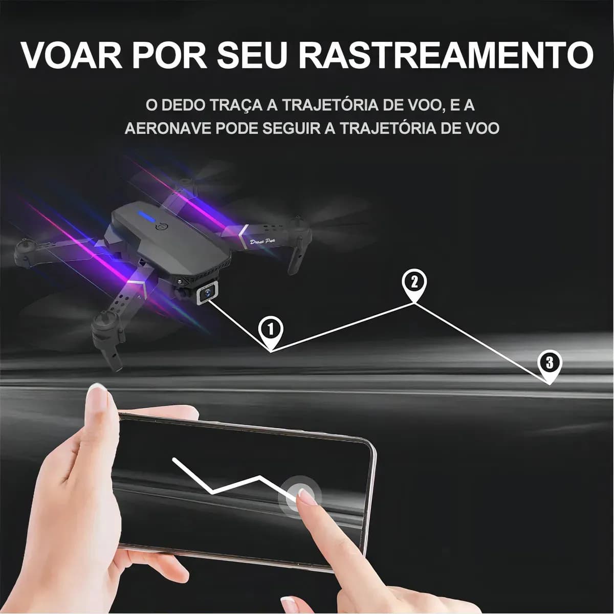 Mini Drone E88 Profissionals Câmeras Fpv Wi-fi Fotografia Aérea Camera Hd Com Controle Remoto Cor Preto — imagem 4