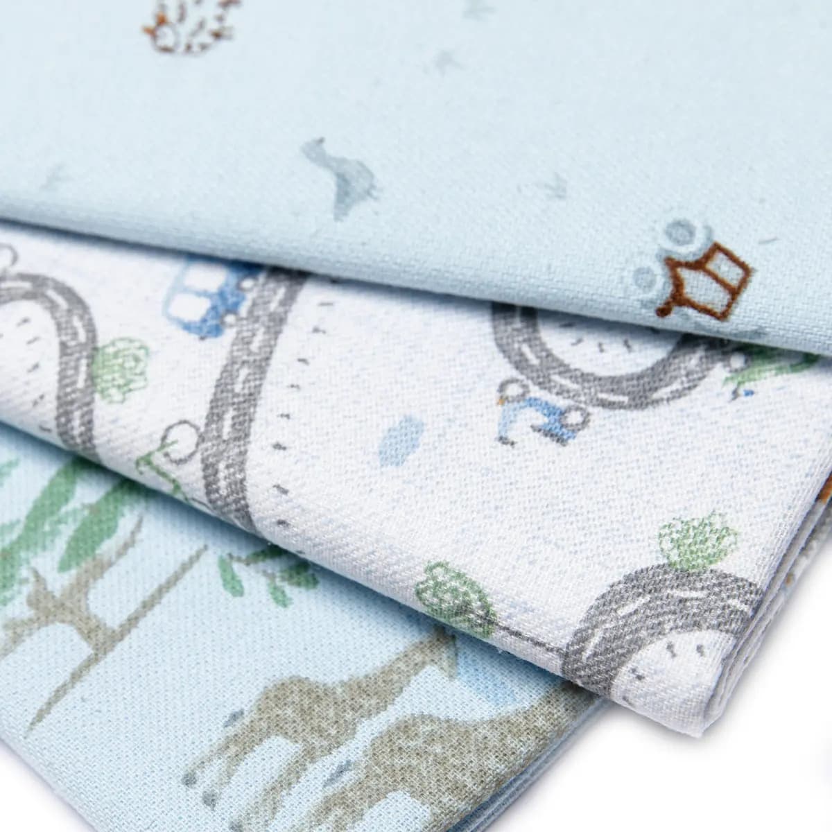 Kit 3 Cueiros Bebê Manta Estampado E Flanelado 80cm X 50cm Cor Menino Azul — imagem 5