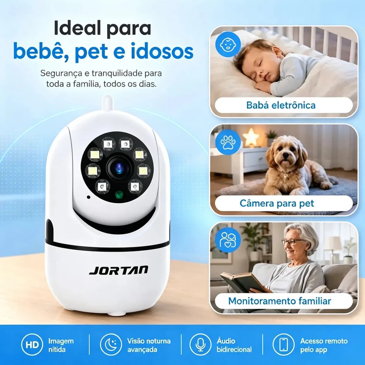 Mini Câmera Ip Wi-fi Yoosee Full Color Com Altotrack Cor Branco — imagem 4