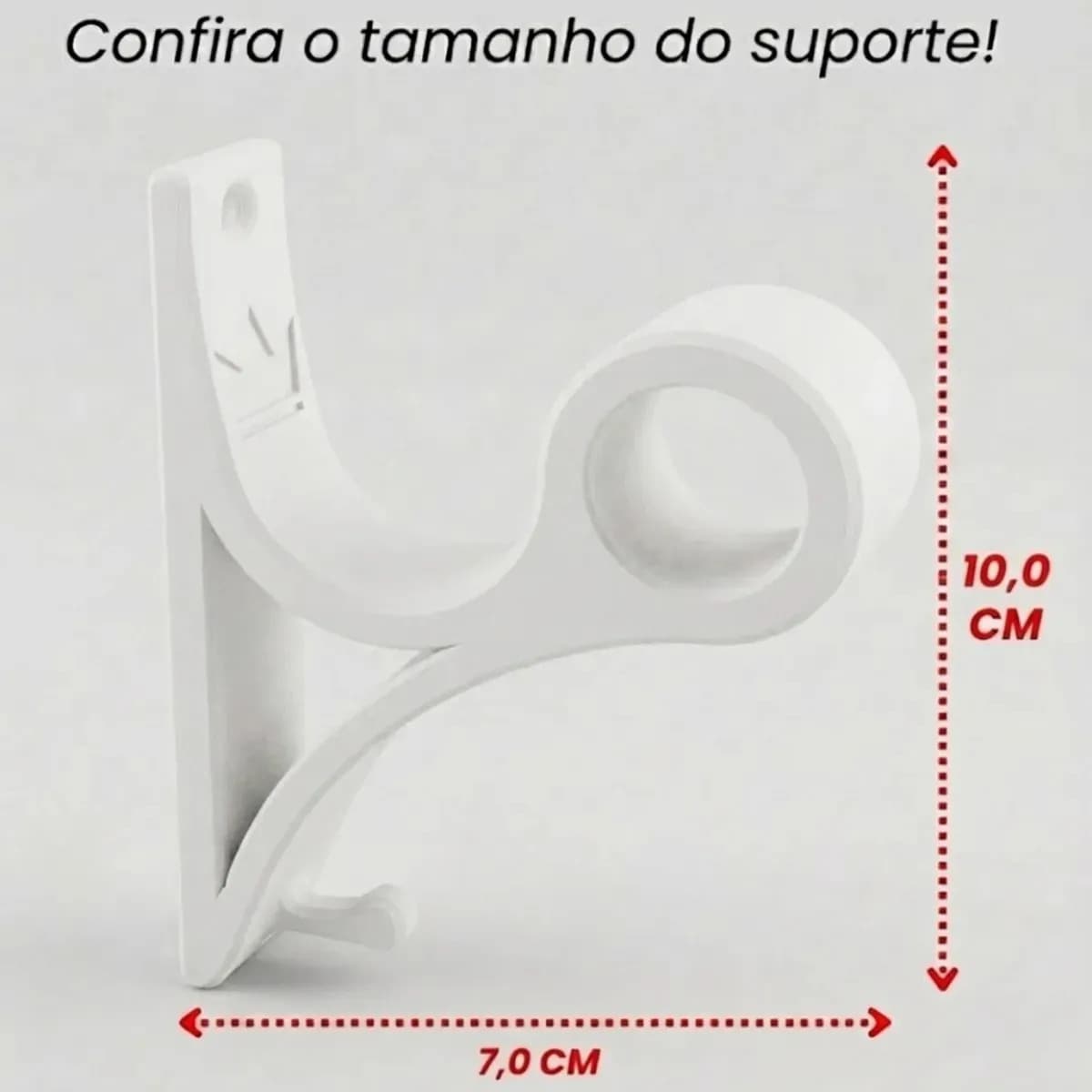Kit 3 Suporte De Capacete Parede Kingbr Branco Com Gancho Porta Chaves Organizador Acompanha Parafusos E Buchas Para Capacete De Moto Bike Motocross E Skate — imagem 4