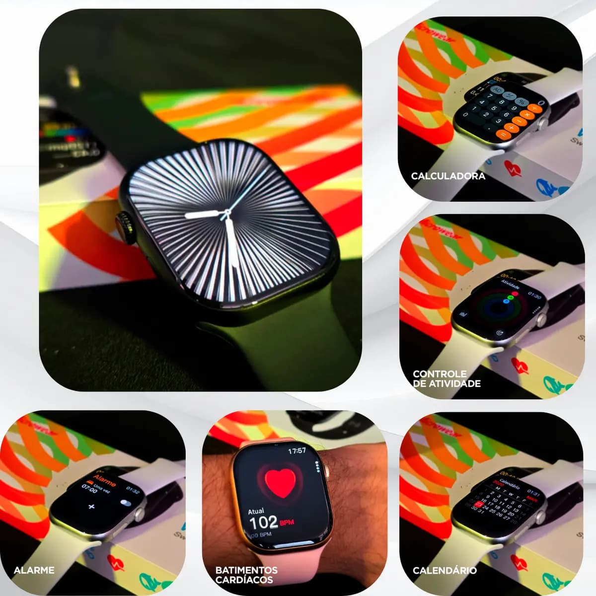 Relógio Smartwatch S11 Pro Series 11 Amoled Gps Whatsapp Nfc - Prateado - Lisa - Cinza - Prateado — imagem 5