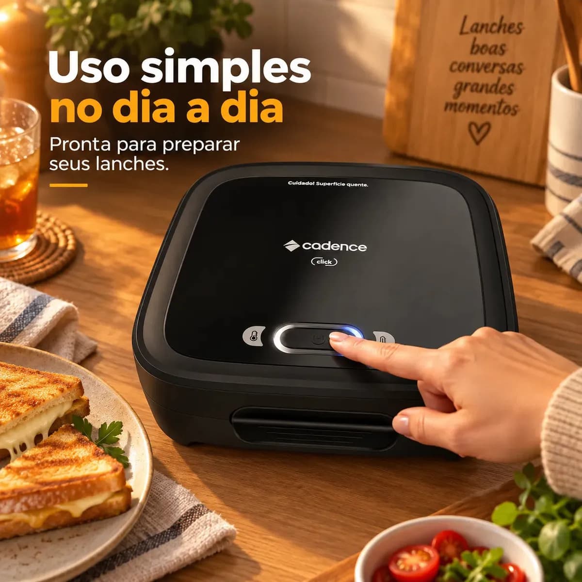 Sanduicheira Elétrica Cadence SAN400 Preta — imagem 4