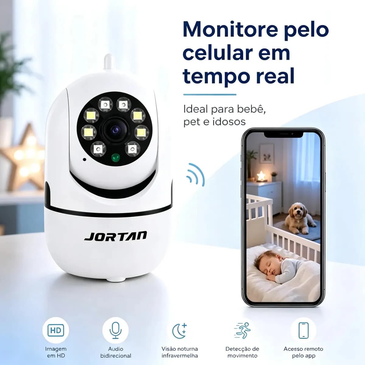 Mini Câmera Ip Wi-fi Yoosee Full Color Com Altotrack Cor Branco — imagem 3