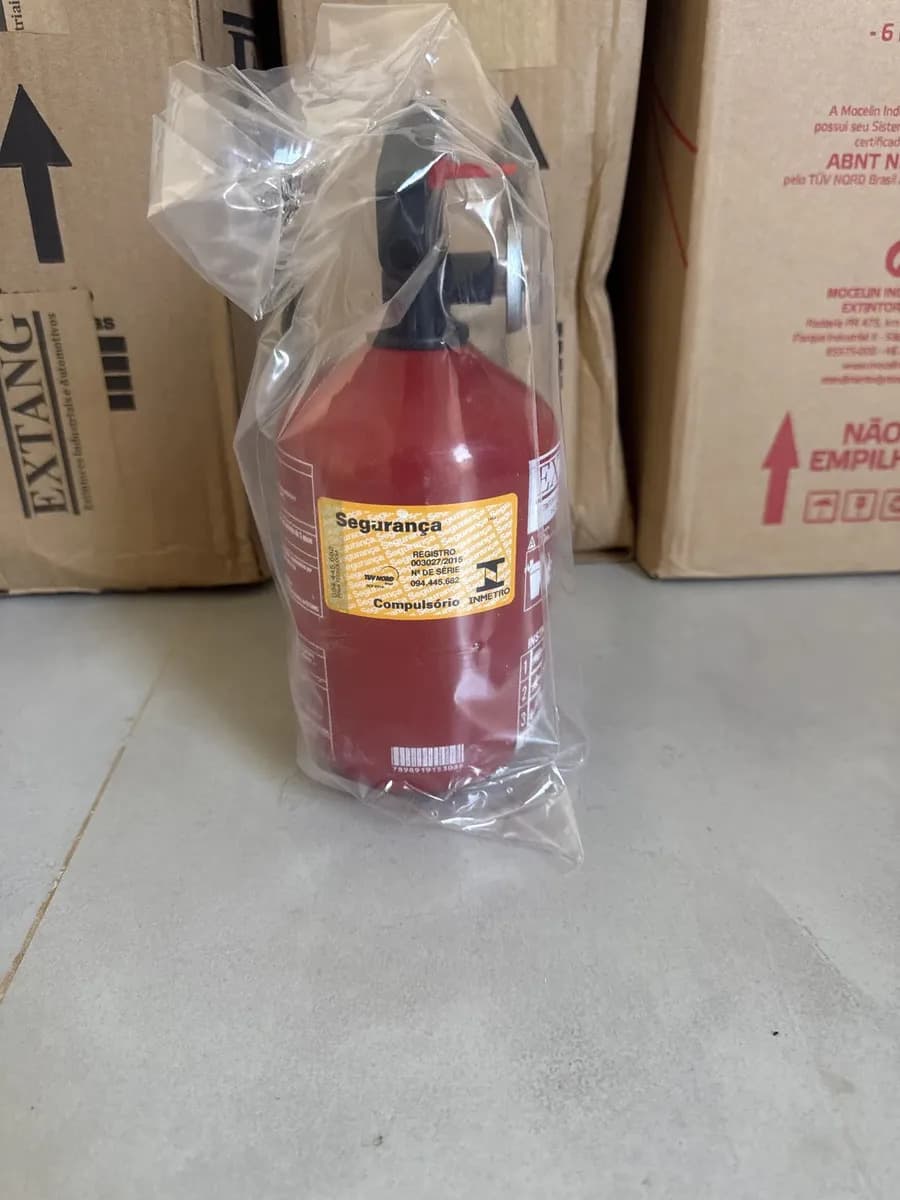 Extintor Tradicional Veicular 0,9kg Pó ABC Extang Classe A B — imagem 3