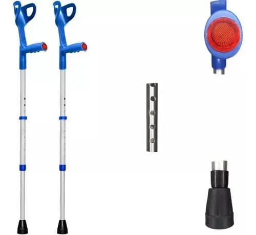 Muleta Ortopédica Canadense Auxiliar Par Take Care 120 Kg Cor Azul