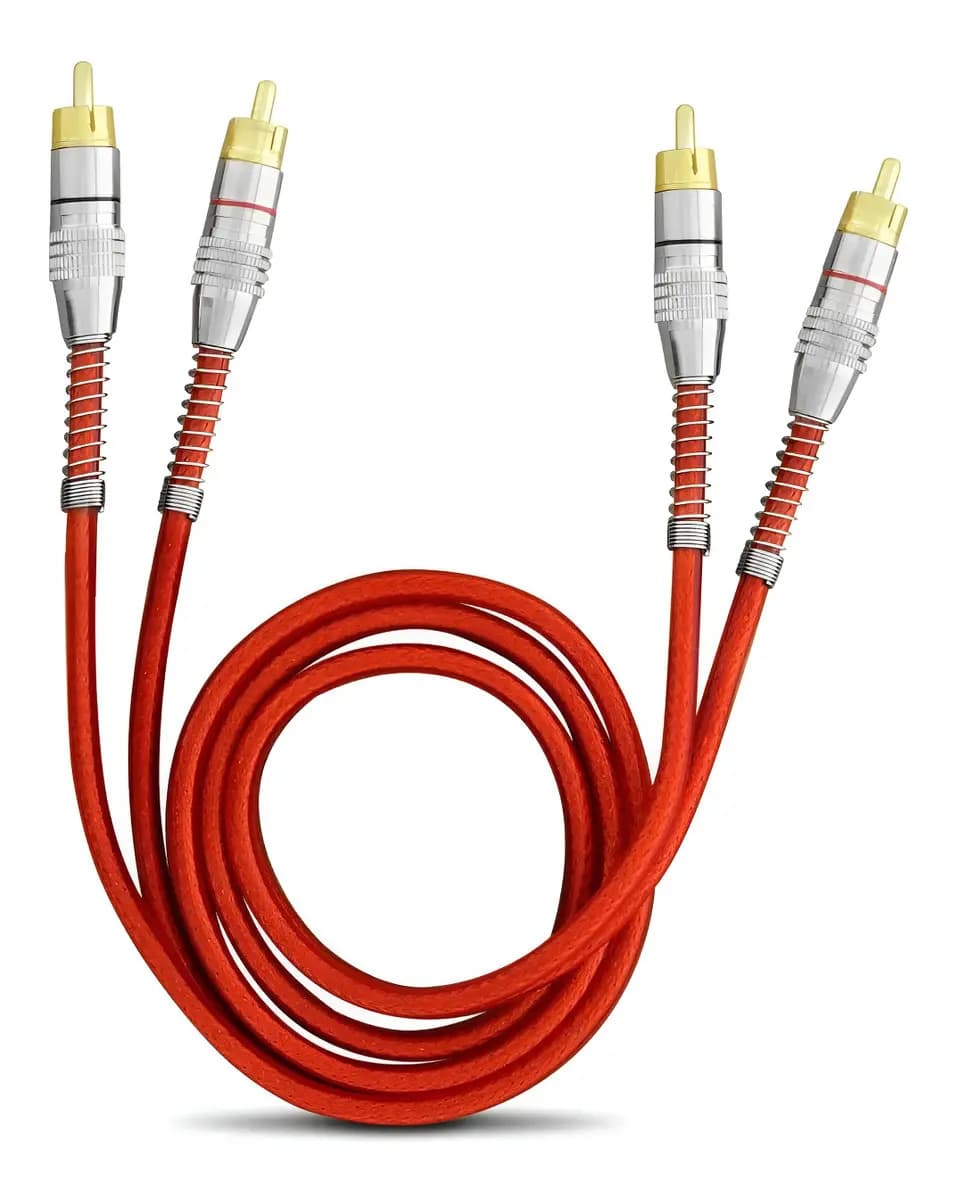 Kit 10 Cabos RCA Blindados Tech One de 5m com Conectores a Ouro — imagem 4