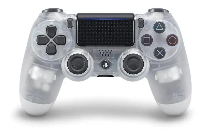 Controle joystick sem fio Sony PlayStation Dualshock 4 Wireless controller crystal