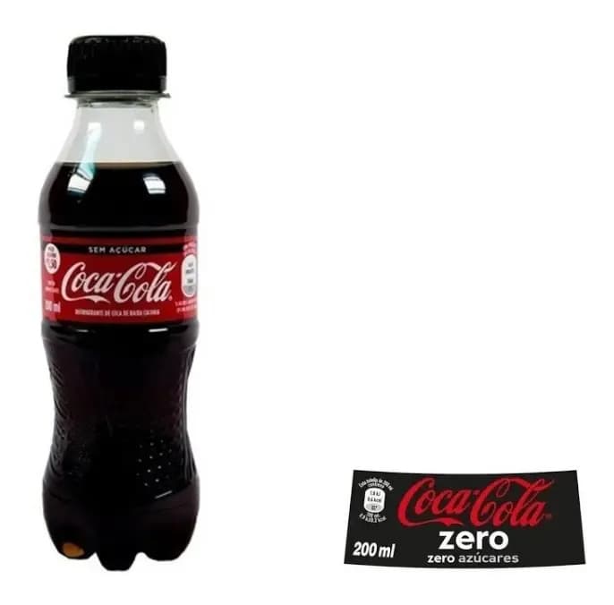 Refrigerante Zero Açúcar Coca-Cola Mini Garrafa 12 Unidades 200ml Cada — imagem 6