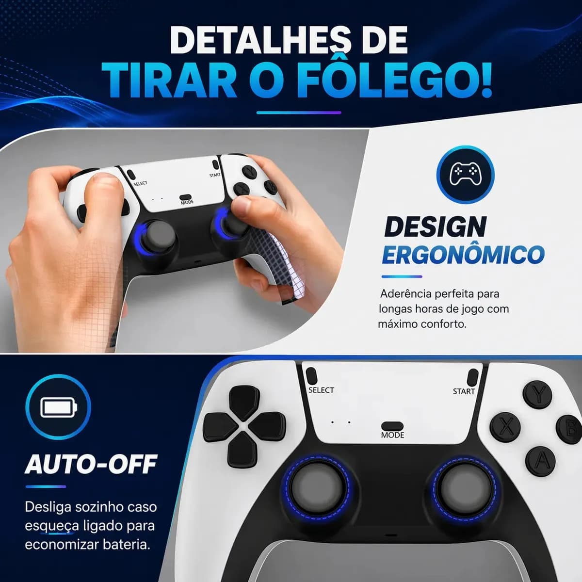 Adaptador Videogame M15 Hdmi 2 Controles Players Branco Bivolt Stick Usb — imagem 6