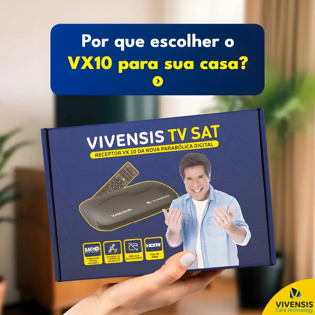 Receptor Vivensis VX10 Nova Parabolica TV Sem Mensalidade antena OI SKY Claro Vivo Cor Preto — imagem 4
