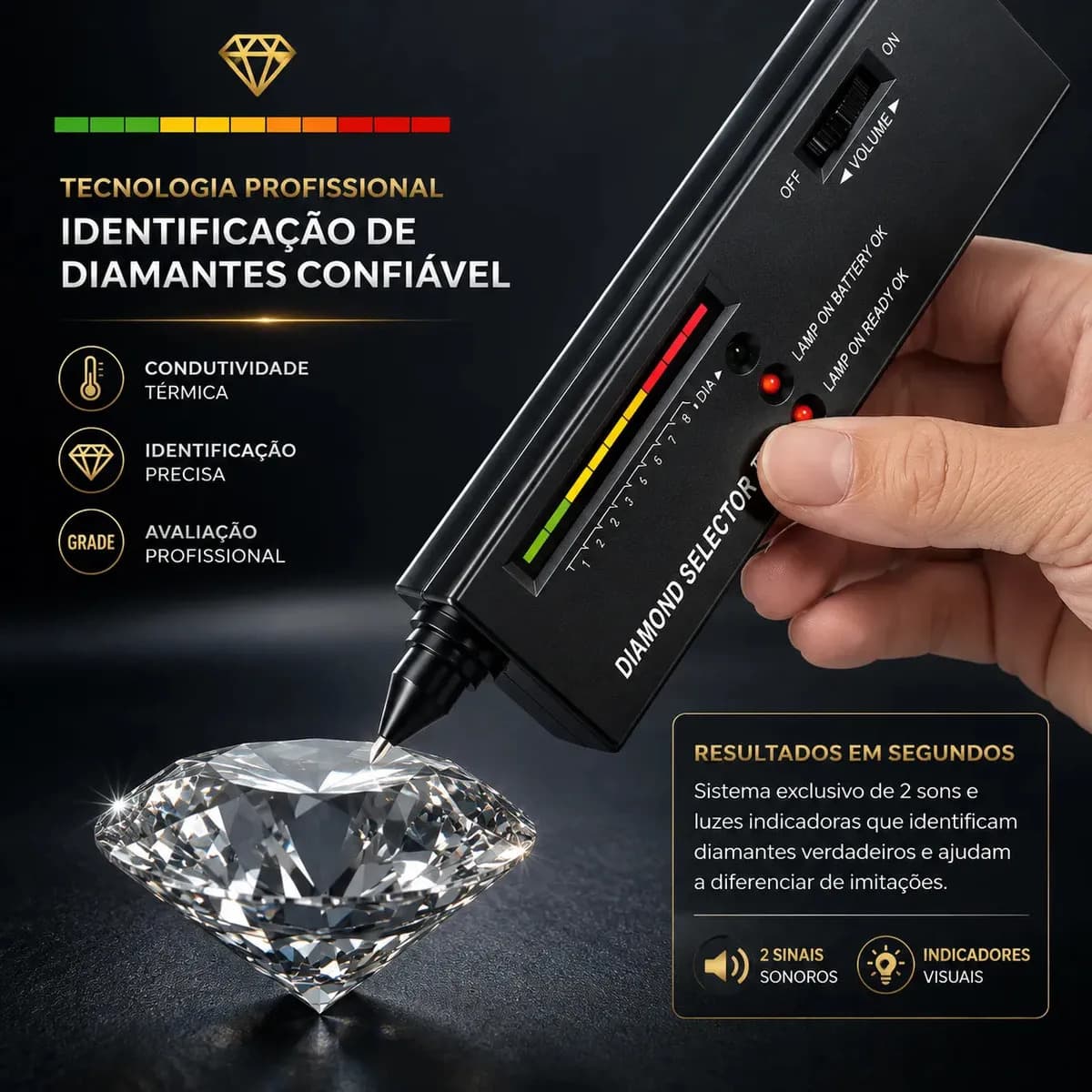Testador De Diamante Pluma Alta Precisão Diamond Tester — imagem 6
