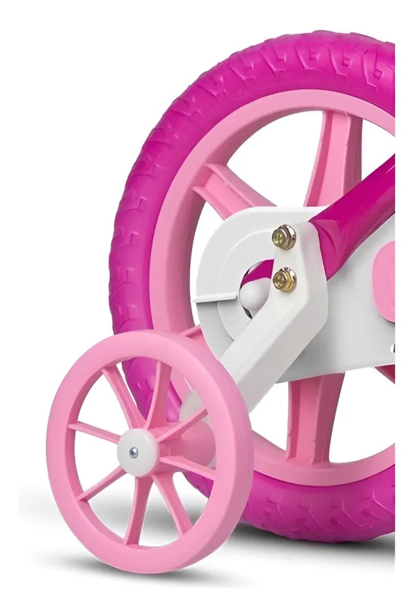 Bicicleta Infantil Nathor Aro 12 Rosa Flower para Crianças — imagem 3