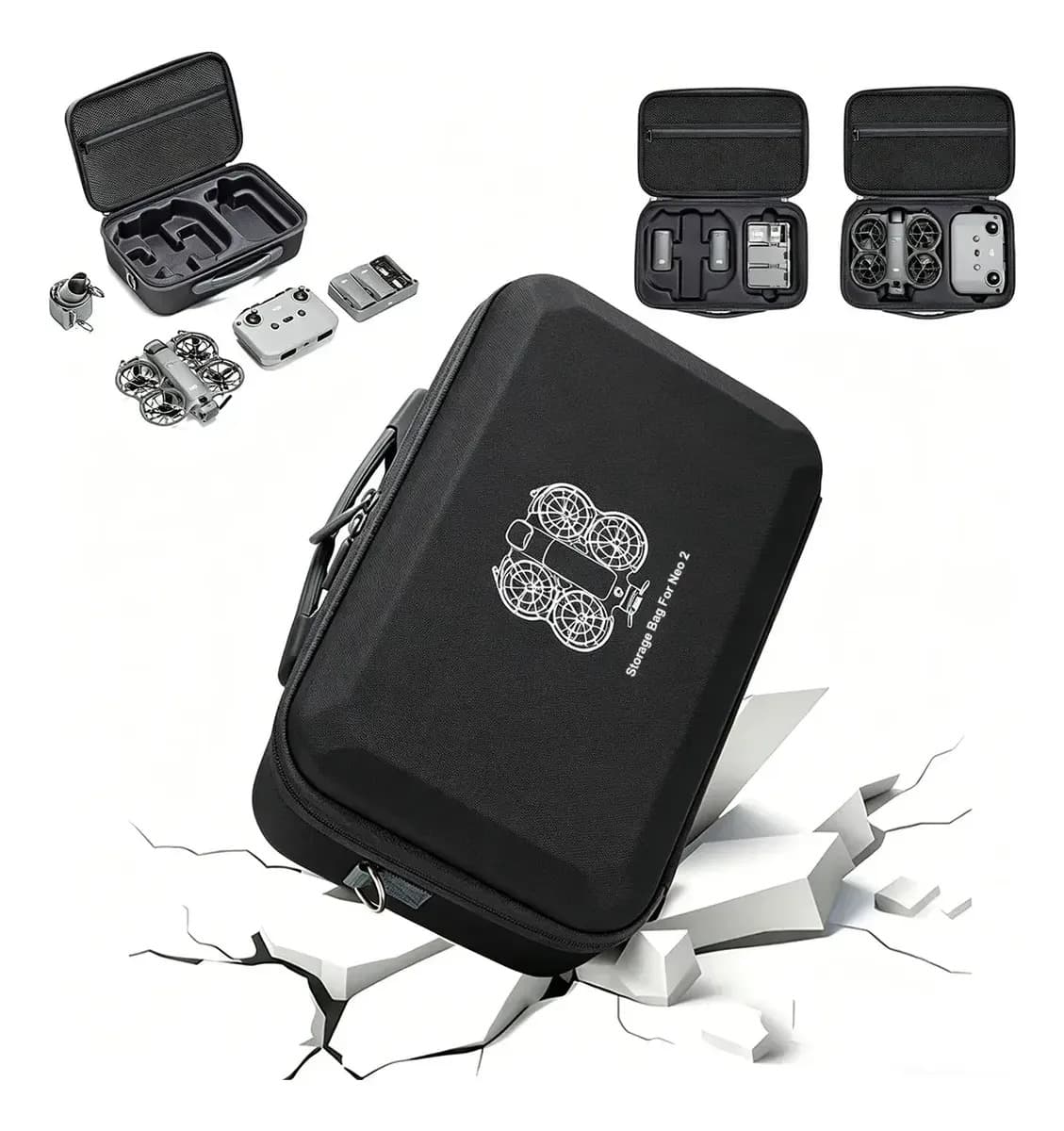 Mochila Sunble Protetora Impermeável para Drone DJI Neo 2 com Alça de Ombro
