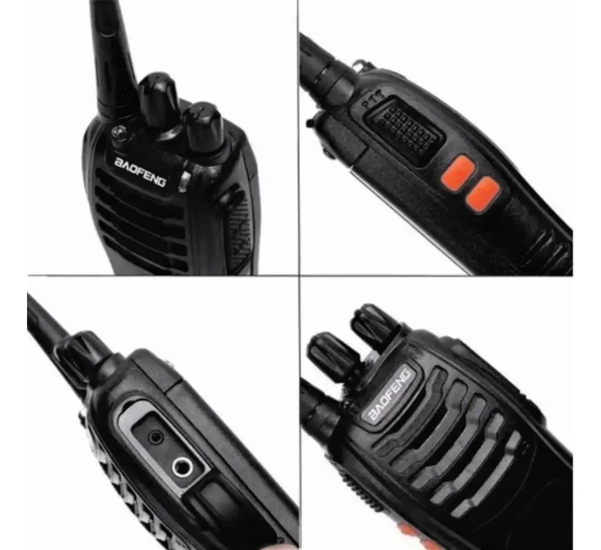 Kit 2 Rádios Comunicadores Bf-777s Alta Performance Walkie Talkie Profissional Esportivo Sem Fio Alta Segurança Comunicação Show Eventos 400 ~ 470mhz 16ch Ht Wa — imagem 6