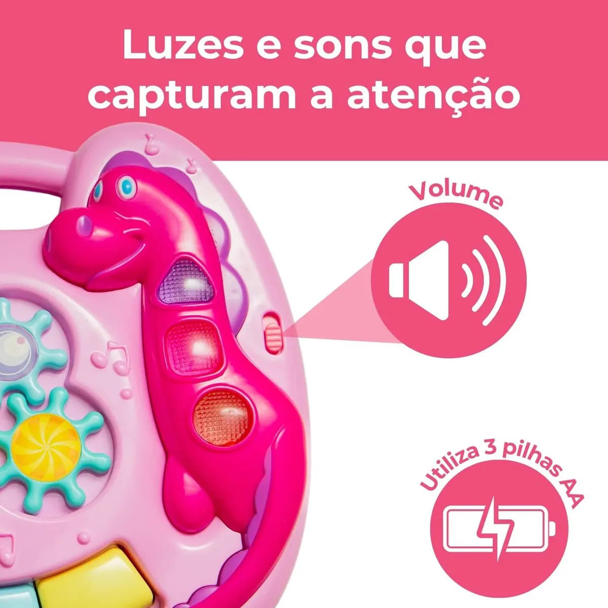Mesinha Atividades Infantil Didática Mesa Bebe Interativa Cor Rosa — imagem 4