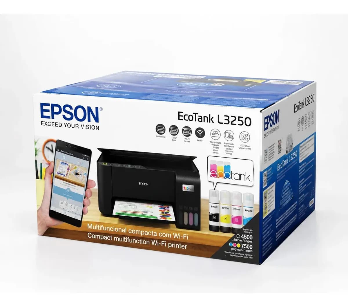 Impressora multifuncional Wi-Fi Epson Ecotank L3250 Mod C11CJ67301 — imagem 2